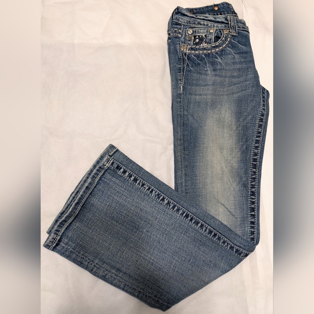 Miss Me Medium Wash Cotton Bootcut Jeans - Picture 2 of 13